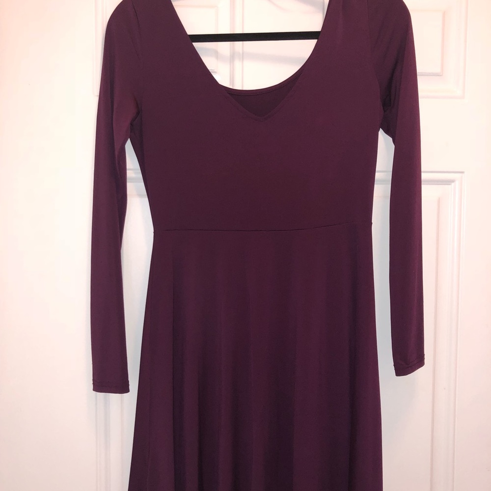 H&M- Long Sleeve Purple Dress M